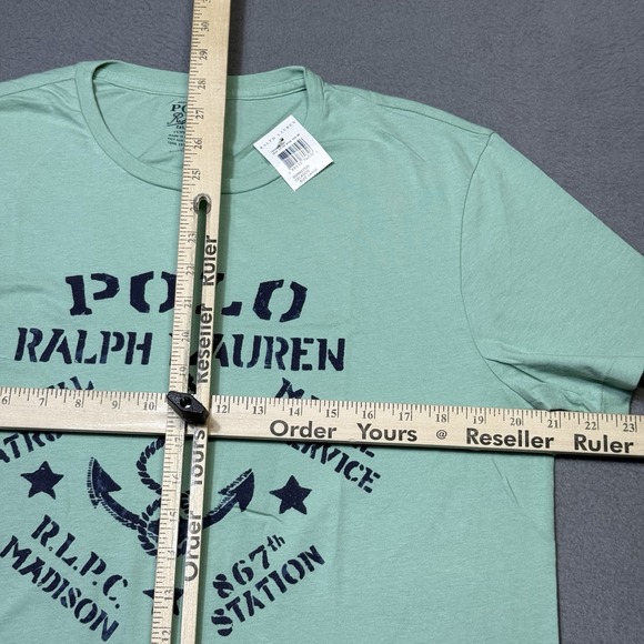 Polo Ralph Lauren Shirt Mens L Coastal Patrol Celadon Nautical Sea Ocean NEW - Picture 6 of 6